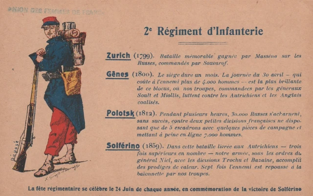 CPA Carte Postale du Drapeau 2 ème Régiment d'Infanterie