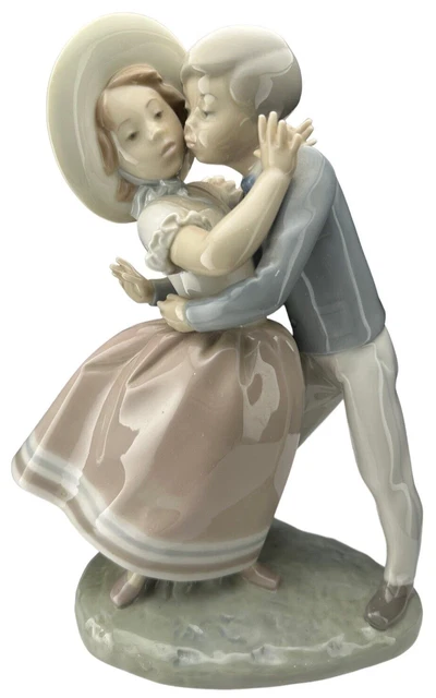 Lladro Waltz Time #4856 Dancing Couple Boy Girl 10" Tall Glaze Finish