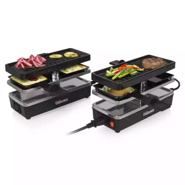 Tristar Gril Ã  raclette 4 personnes RA-2742 800 W 23,8x10,4 cm Noir