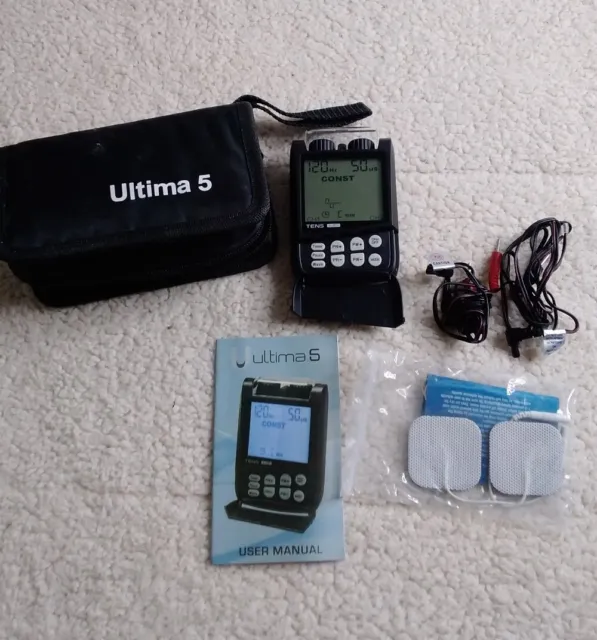 Ultima 5 TENS U5 Unit with Carrying Case & User Manual - WORKS