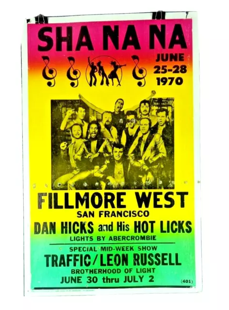 Sha Na Na Leon Russell 22" Fantasy Concert Poster / Fan Art / Wall Art 1970 READ