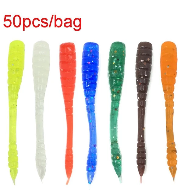 nager chaud seul t queue ver - pêche leurre souple en plastique capucin ver