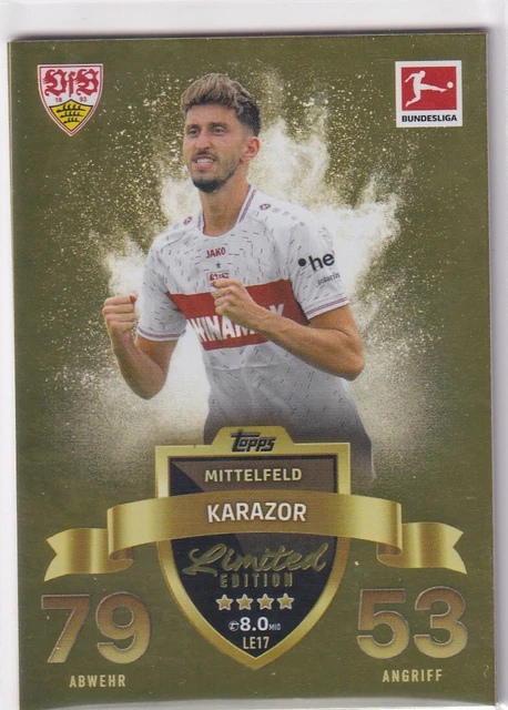 Carte Topps 60 Ans Bundesliga 2023/24 - Karazor VfB Stuttgart - Légendaire