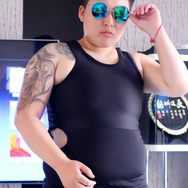 Plus Size Tomboy Trans Lesbian FTM Elastic Chest Binder Slim Fit Short Tank  Top