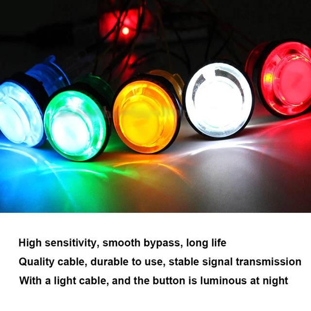 DIY Arcade Joystick Kit USB Chip Controller 5V With Illuminated Push Buttons US