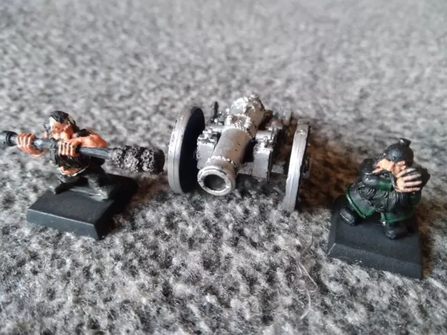 Warhammer Fantasy Dwarf Cannon & Crew Metal OOP WFB Old World