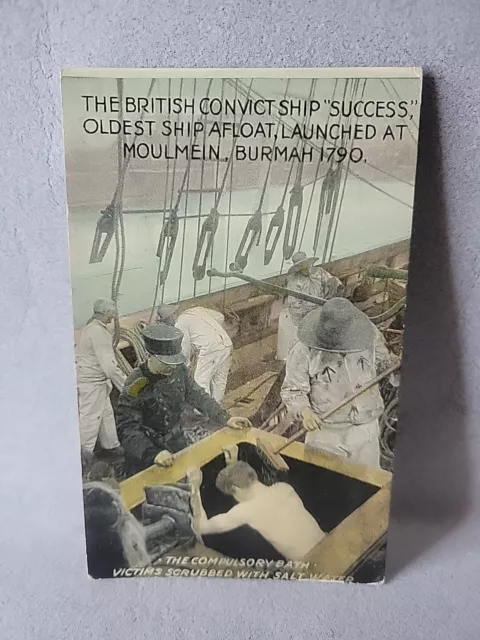 Postcard British Convict Ship Success Compulsory Bath