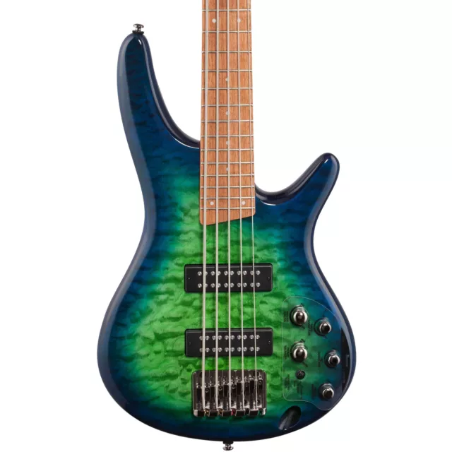 Ibanez SR405EQM SR Standard Series 5-String Quilted Maple Bass Guitar, Surreal G
