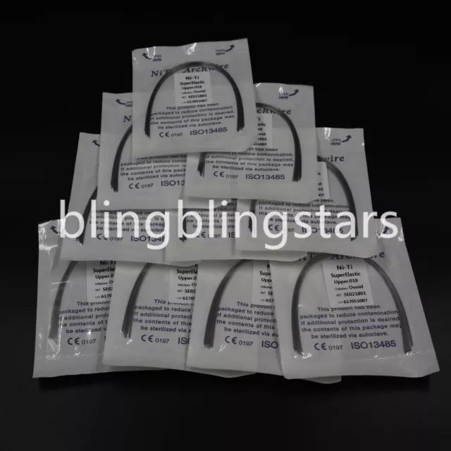 10 Packs Dental Orthodontic Super Elastic Niti Round Arch Wire Ovoid/Natural