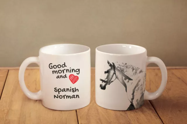 Spanish Norman - ceramic cup, mug "Good morning and love ", CA