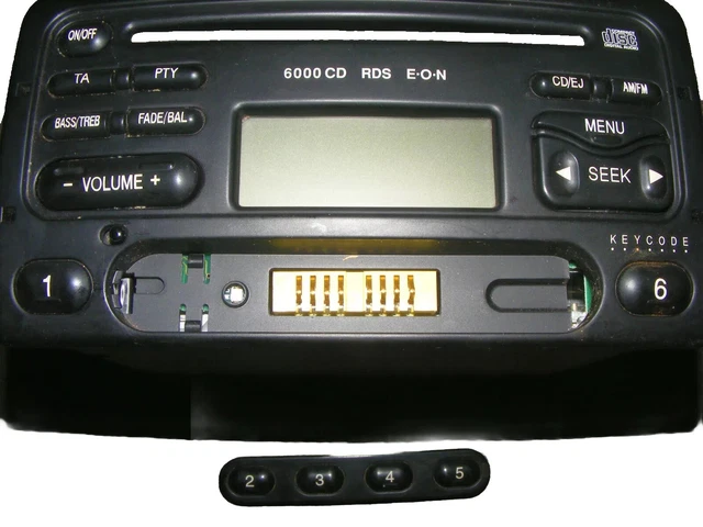 AUTORADIO FORD 6000 CD RDS EON 97AP18C815HA - Schwarz mit Radio Code