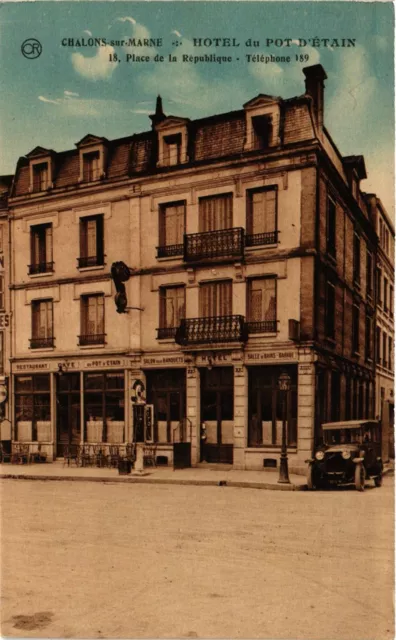 CPA CHALONS-sur-MARNE - Hotel de Pot-d'etain 18 Place de la Republique (742678)