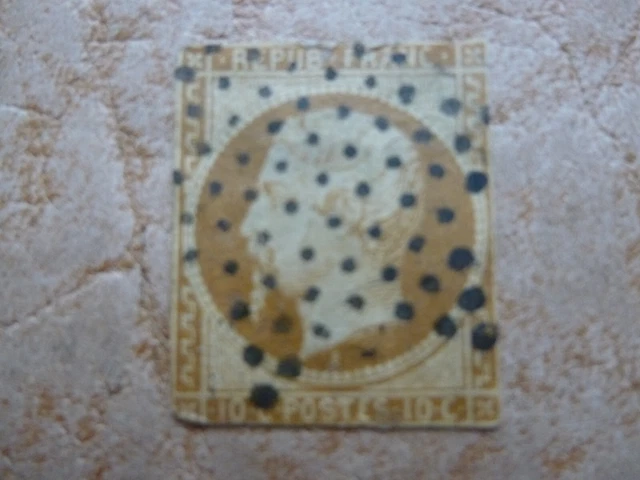 FRANCE TIMBRE NAPOLÉON N°29A BLEU oblitéré ÉTOILE de PARIS N°20 EUR 6