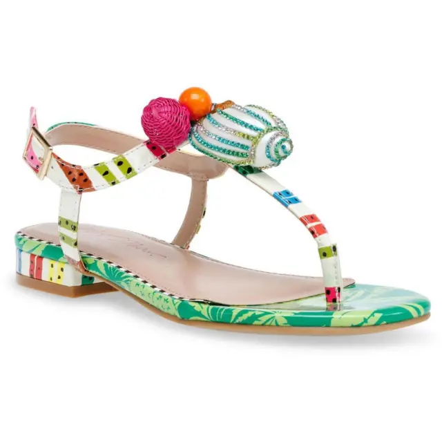 Betsey Johnson Womens Aleena Buckle Thongs Slingback Sandals Shoes BHFO 5813