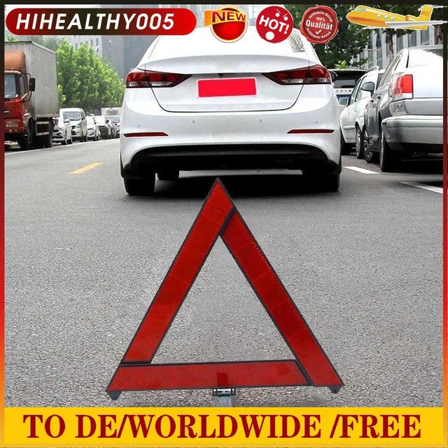 Riflettore triangolo triangolo pieghevole segnale rosso avviso di sicurezza accessori auto