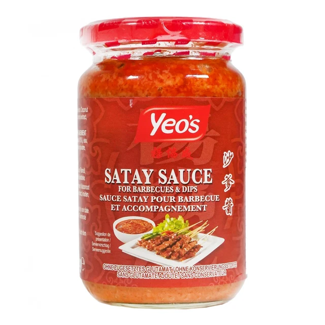 YEO´S SATAY SAUCE 250ml (zum Dippen, Grillen...) Satee Sateysosse Sate ...