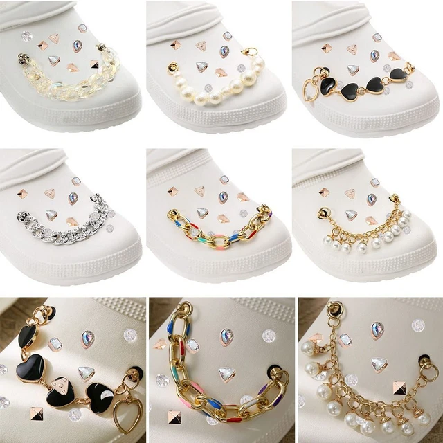 Fai da te per scarpe fori scarpe decorative scarpe ciondoli per scarpe zoccolate scarpe catene
