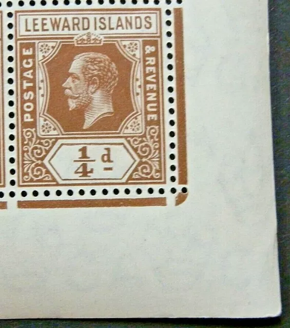 LEEWARD ISLANDS 1912-22 SG46 KGV ¼d. BROWN  -  MNH