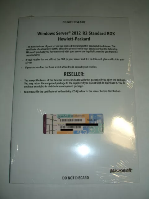 Microsoft Windows Server 2012 R2 Standard ROK - HP