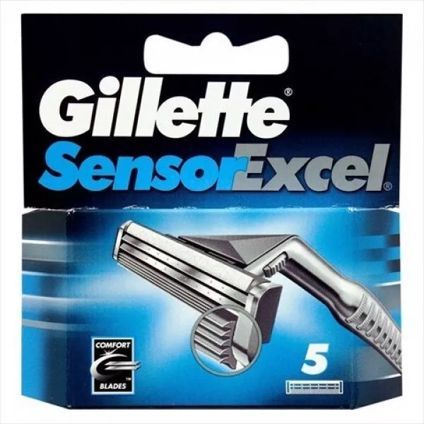 Gillette Sensor Excel Lames de Rasoir Pack de 5 Lames de confort (TOGSN014A)