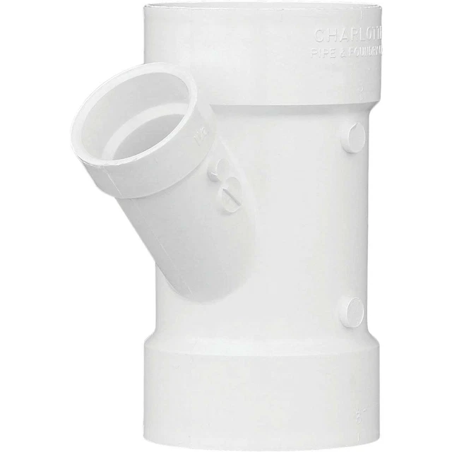Charlotte Pipe 3 In. x 1-1/2 In. Schedule 40 DWV Reducing PVC Wye Pack of 15