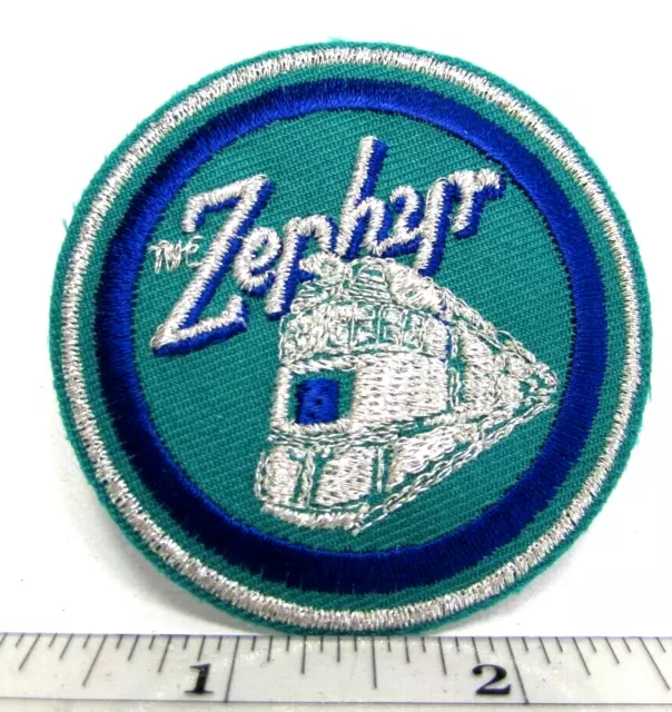 Vintage Zephyr Train Jacket Patch Railroad Amtrak Chicago IL to San Francisco CA