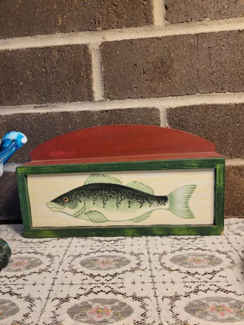 Hand Painted Wall Hanging Pretty Fish Wooden Box