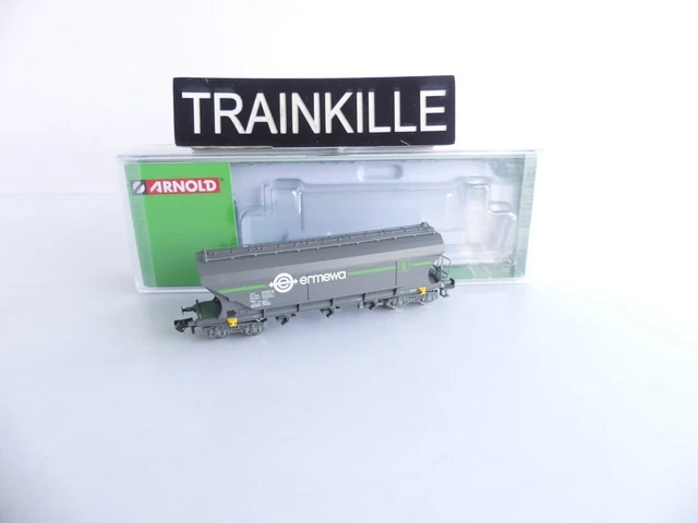 Wagon-trémie à 4 essieux F-MISA « Millet », livrée avec graffitis « Telefoot », ép. VI - 1/160 - Arnold HN6705
