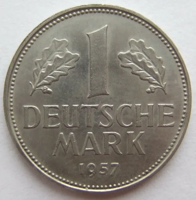 Moneta Rfg 1 Tedesco Marchi 1957 D IN Uncirculated