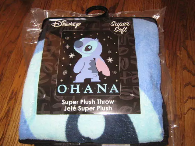DISNEY LILO & STITCH SPACE OHANA THROW BLANKET 48 x 60" New!
