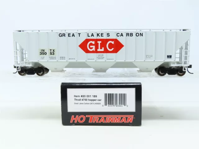 HO Scale Atlas Trainman 20001189 INTX Great Lakes Carbon 3-Bay Hopper #35053