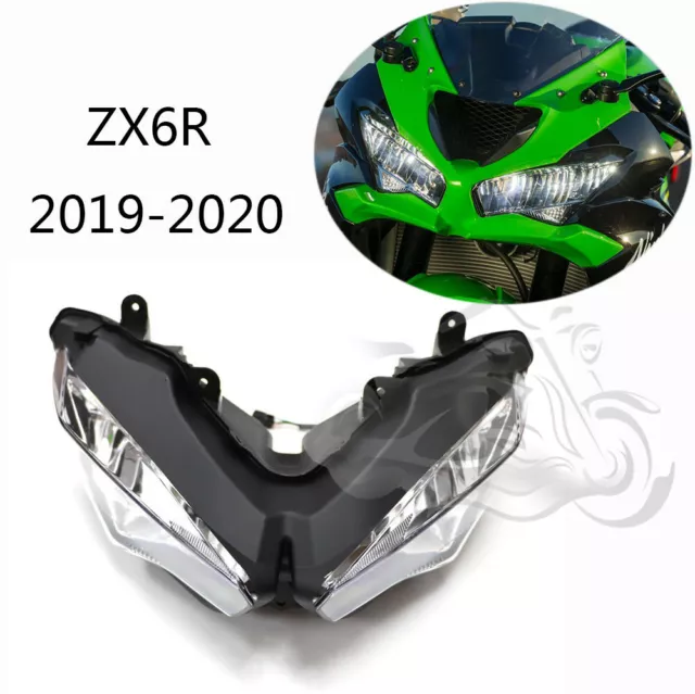 Adatto per Kawasaki Ninja ZX6R 636 2019-2022 Assemblaggio Fari Anteriore LED