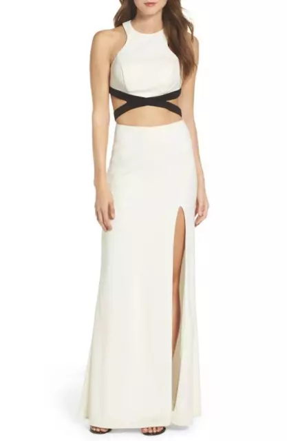 La Femme Cutout Racerback Gown-Size 0 - (F# 08)