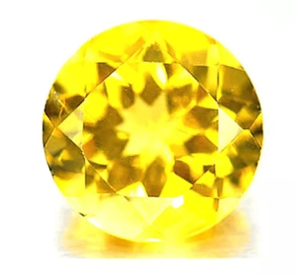 5.5mm ROUND NATURAL PALE YELLOW CITRINE GEM GEMSTONE