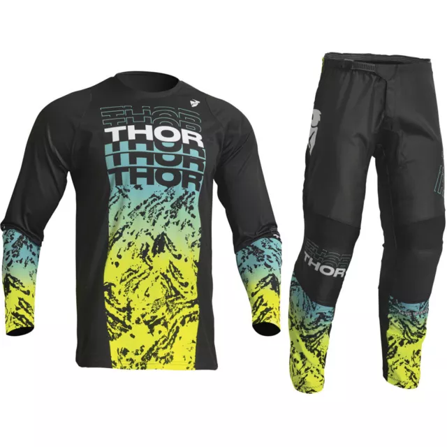 2023 Youth Thor Kit Sector Motocross Mx Pants Jersey - Atlas Black / Teal