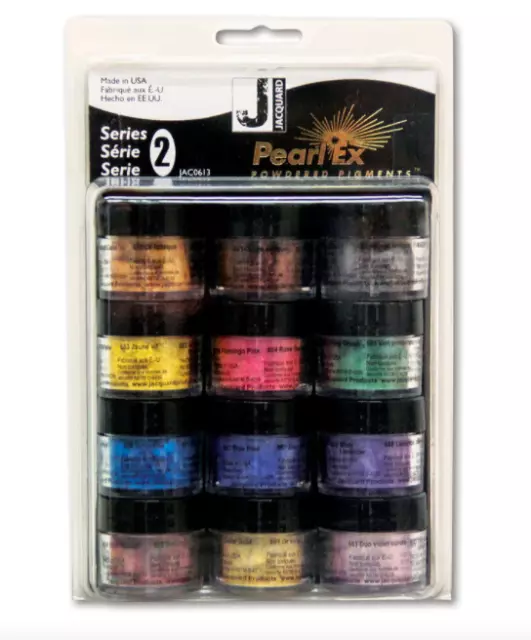 Pearl Ex 12 Colour Set - Mica Metallic Powder Pigments - Resin Colour Series 2