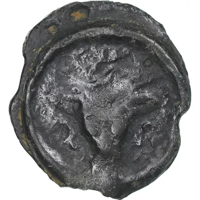[#1178213] Remi, Potin au bucrane, 1st century BC, EF(40-45), Bronze, Delestrée: