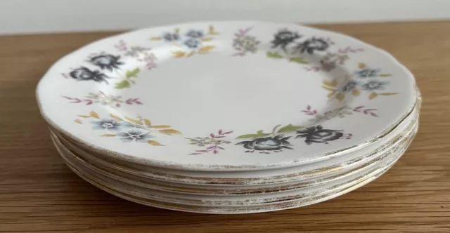 Ridgway Potteries Queen Anne Fine Bone China  Set Of 5 Cake Plates H177 6.25 in