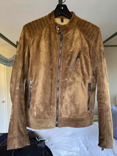 Belstaff V Racer Leather Jacket Size 34 US 44 IT In Camel Brown