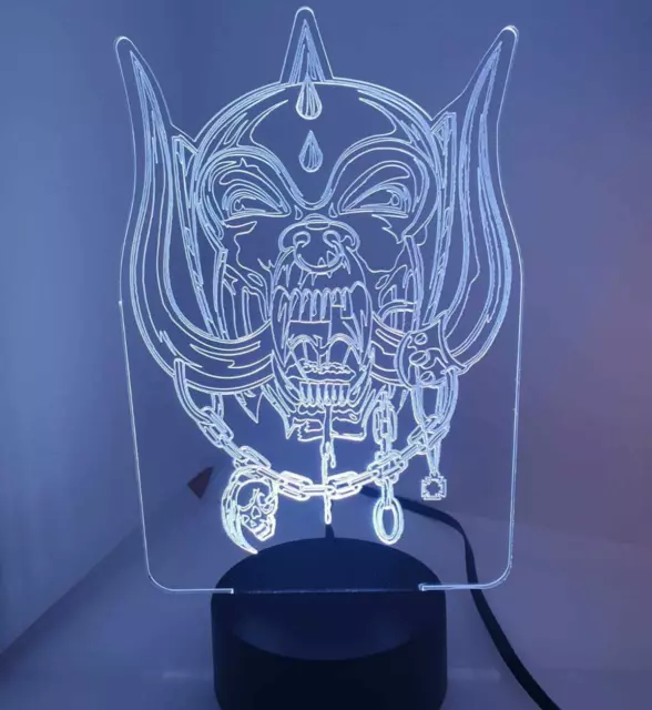 Motorhead Snaggletooth 3D Illusion LED Colour Changing Lamp with remote control