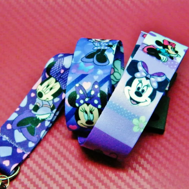 Disney Inspired Cartoon Minnie Mouse Lanyard Hard Card Holder & Safety Clip