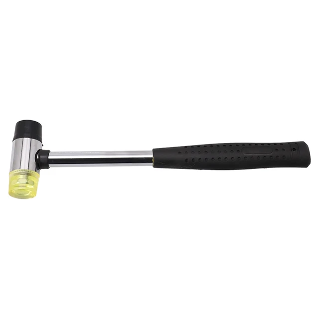 Marteau en caoutchouc efficace 25 mm avec tête jaune doux et poignée noire ant 2