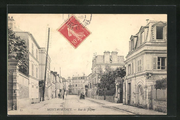 CPA Montmorency, Rue de Joigny, 1907 Street View