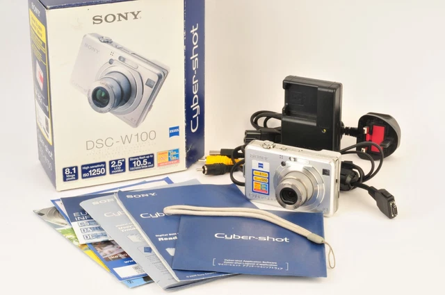 Sony Cybershot DSC-W100 Vintage Compact Digital Camera Digicam In Original Box