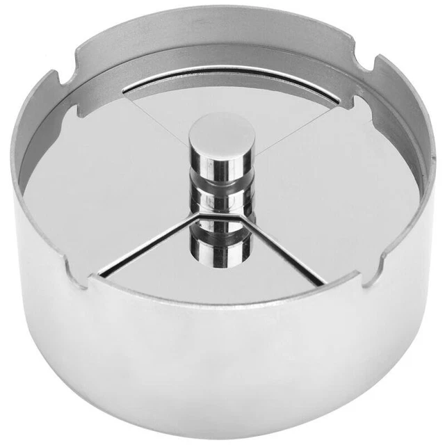 Posacenere antivento 500 ml in acciaio inox - design coperchio durevole