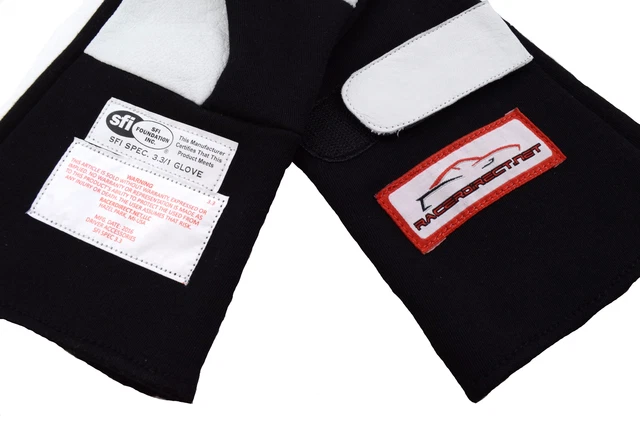 Ford Midgets Racing Sfi 3.3/5 Gloves Double Layer Driving Gloves Black Small 6