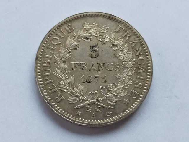 Pièce De Monnaie 5 Francs Hercule 1875 K - En Argent, Qualité SUP, Comme Neuve