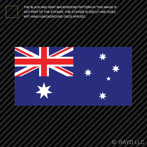 4" Australian Flag Sticker Die Cut Decal Aussie Australia