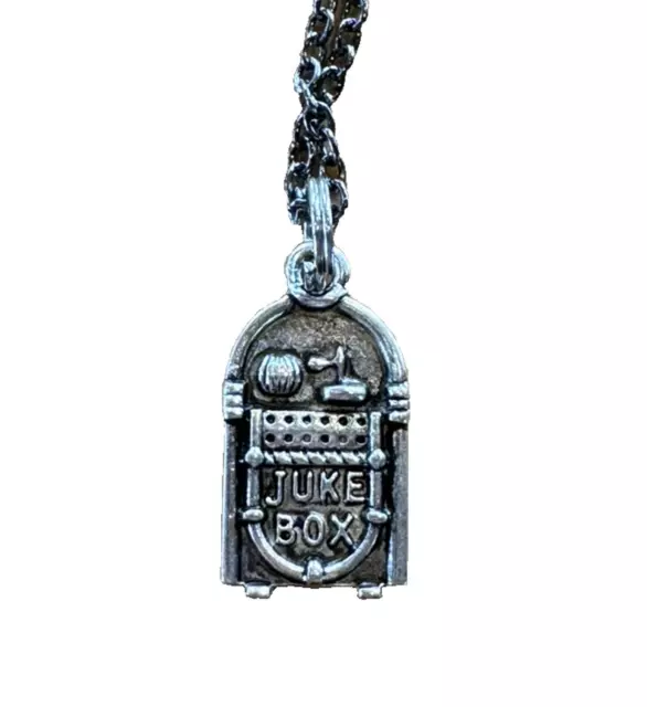 18” gunmetal plated iron jukebox necklace By Wish Fire