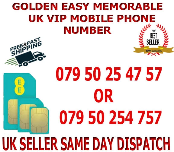 Golden Easy Memorable Uk Vip Mobile Phone Number/Platinum Sim ( Ee Network) B 21